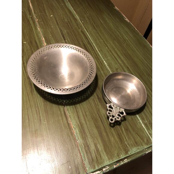Woodbury Other - Vintage Pewter Bundle One Woodbury Porringer Bowl One Pewter by Pool Candy Bowl